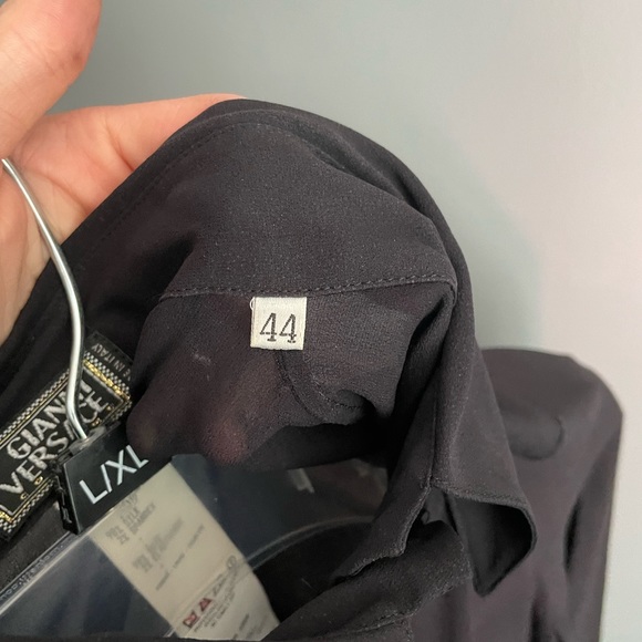 Gianni Versace Couture S/S 1999 Black Silk Medusa Head Button Down Size 44 IT - Picture 7 of 7